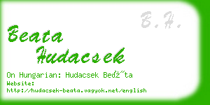 beata hudacsek business card